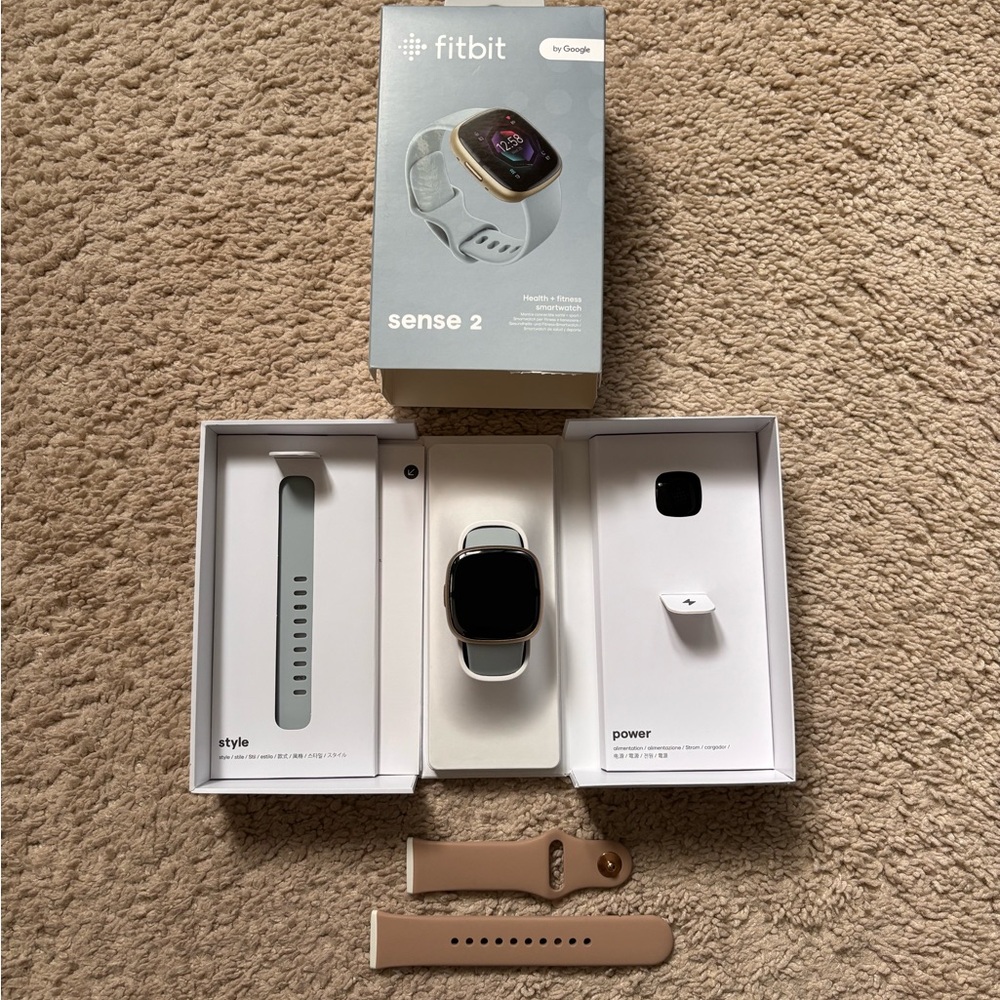 Fitbit Sense 2 soft gold and blue